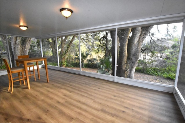 view of sunroom