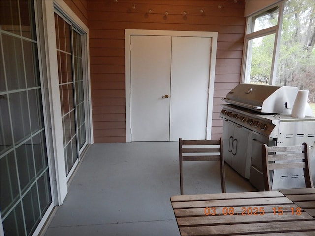 view of patio with grilling area