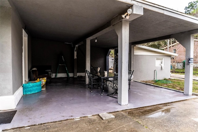 view of patio with outdoor dining space