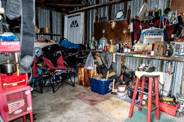 view of storage room