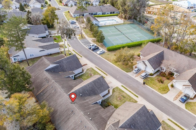 drone / aerial view featuring a residential view