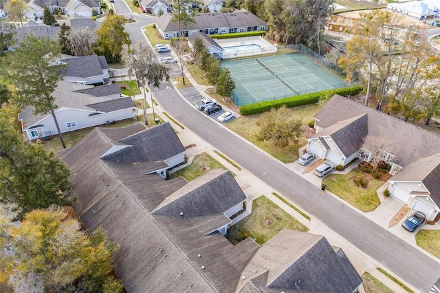 bird's eye view with a residential view