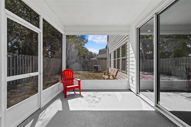 view of sunroom / solarium