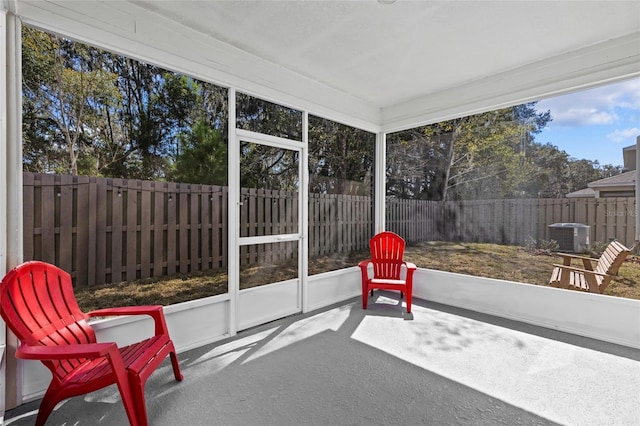 view of sunroom