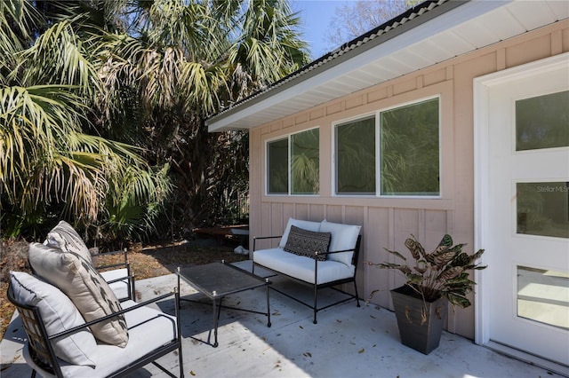 view of patio / terrace featuring an outdoor hangout area