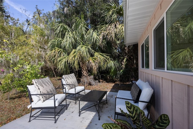 view of patio with outdoor lounge area