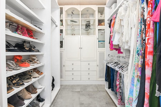 view of walk in closet