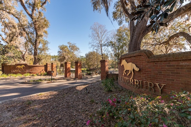 exterior space with a gate