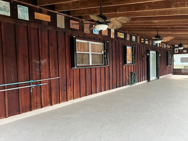 view of horse barn