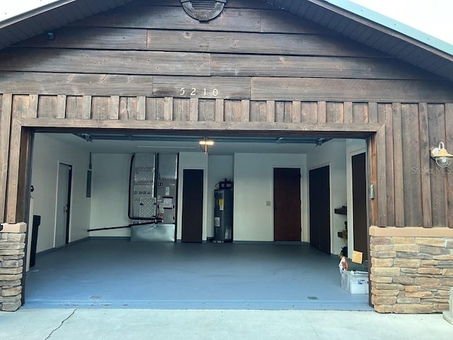 exterior space featuring electric water heater