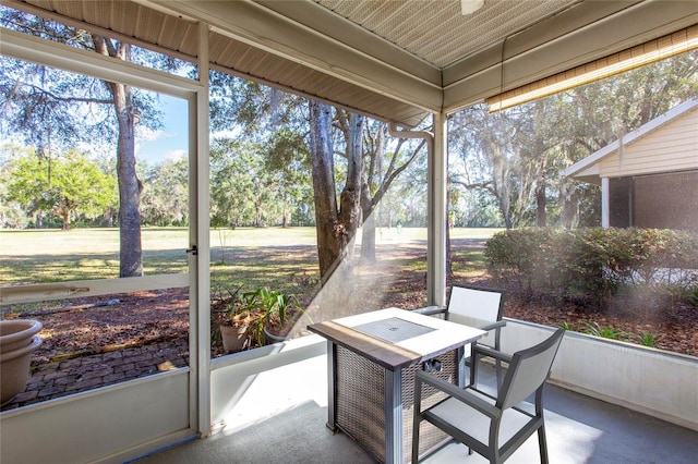 view of sunroom