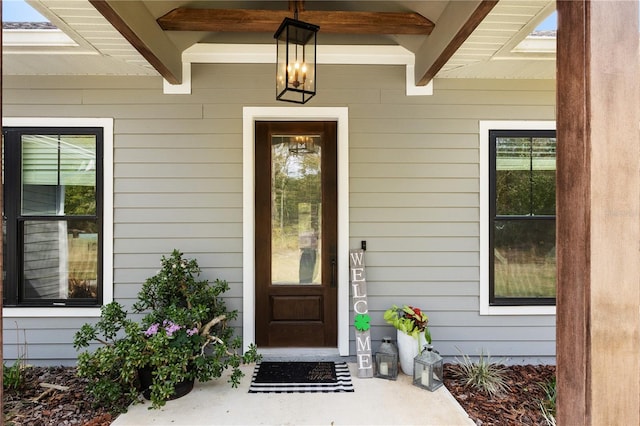 view of doorway to property