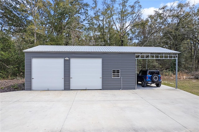 garage with a garage