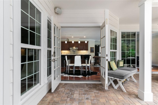 exterior space featuring french doors