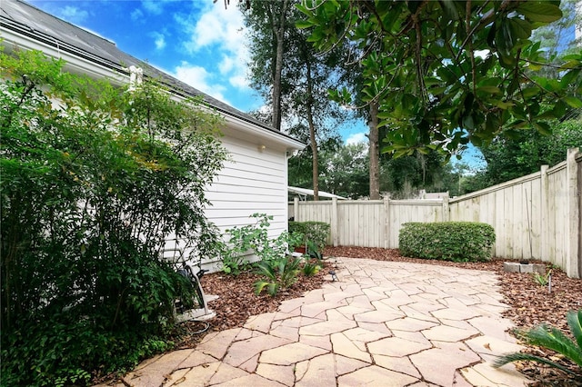 view of patio with a fenced backyard