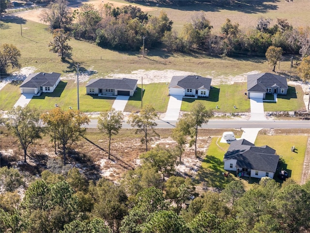 aerial view featuring a rural view