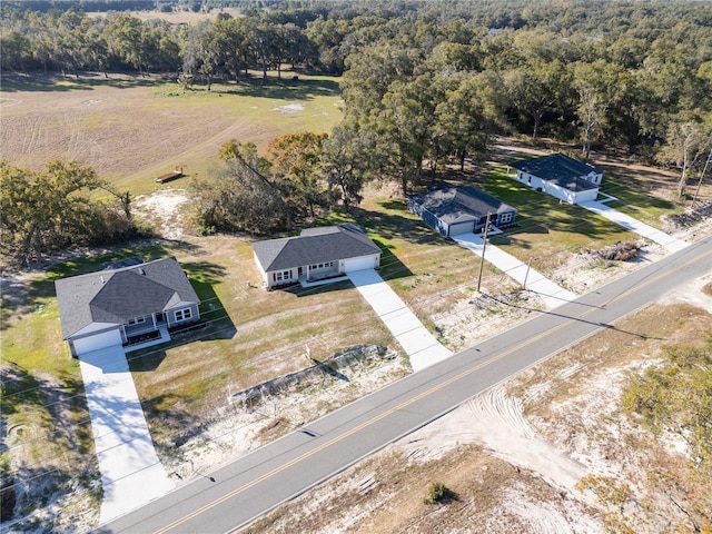 drone / aerial view featuring a rural view