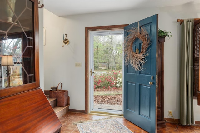 entrance foyer with baseboards