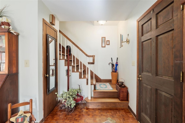 entryway featuring stairway