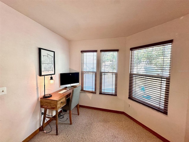 office area with baseboards