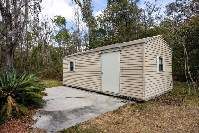 view of shed