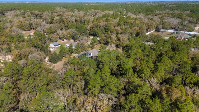 bird's eye view with a forest view