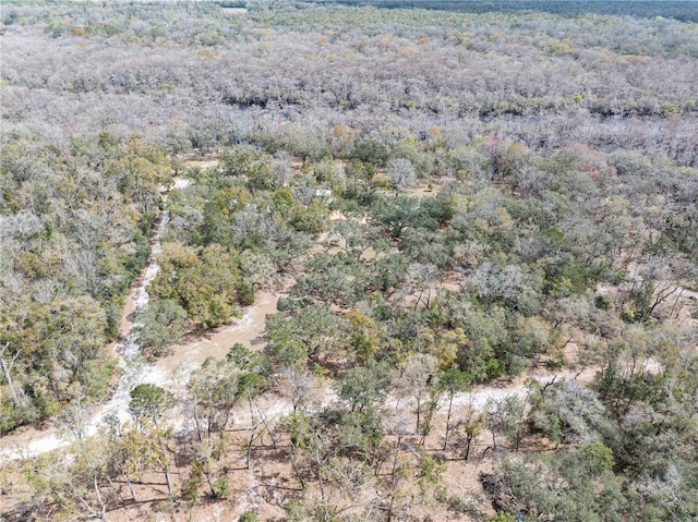 aerial view featuring a forest view