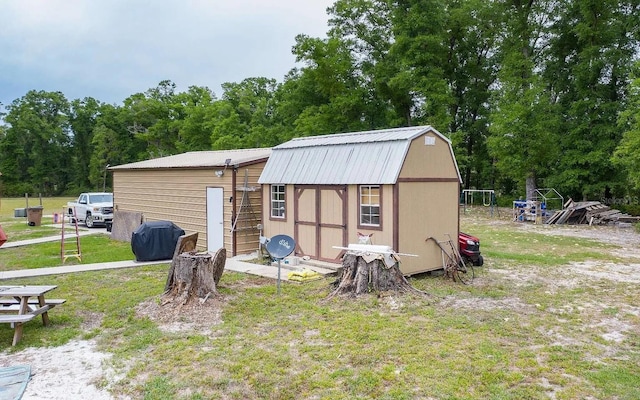 view of shed