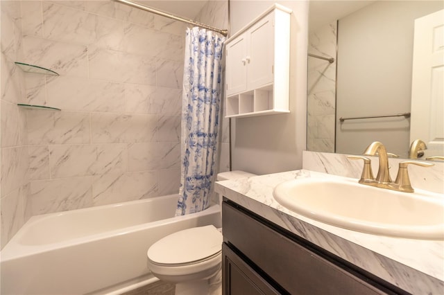 2306 NW 121st Ave, Gainesville, FL 32609 - full bathroom featuring shower / bath combination with curtain, toilet, and vanity