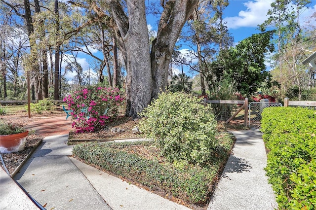 exterior space featuring a gate and fence