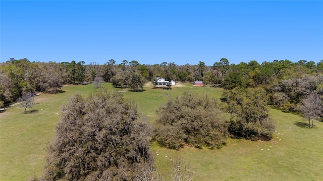 aerial view with a rural view