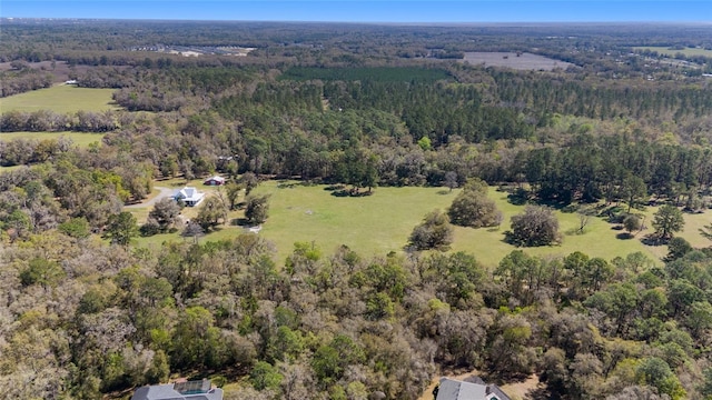 aerial view with a forest view