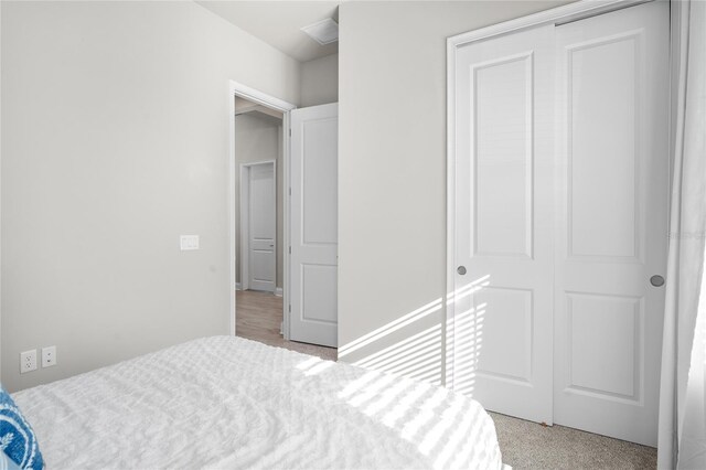 bedroom with a closet