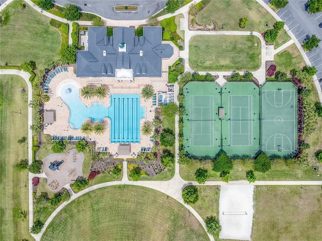 birds eye view of property