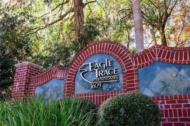 view of community sign