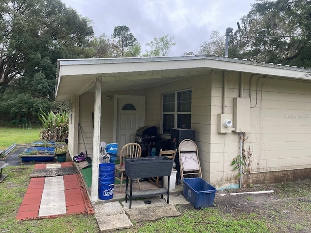 exterior space featuring area for grilling