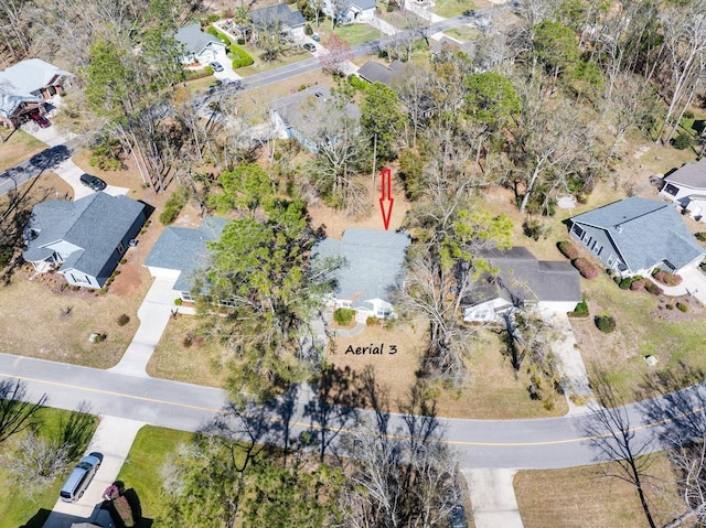 bird's eye view featuring a residential view