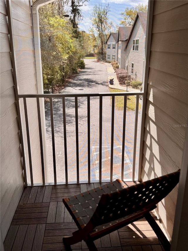 balcony featuring a residential view