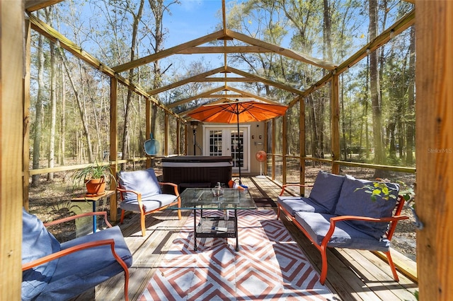 view of sunroom / solarium