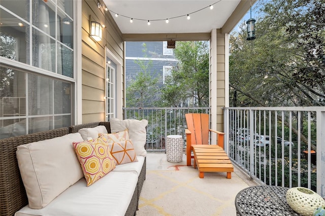 balcony with an outdoor living space