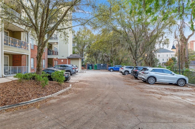 view of uncovered parking lot