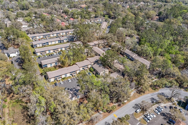 aerial view with a residential view