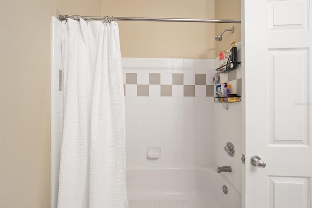 full bath featuring shower / bath combo