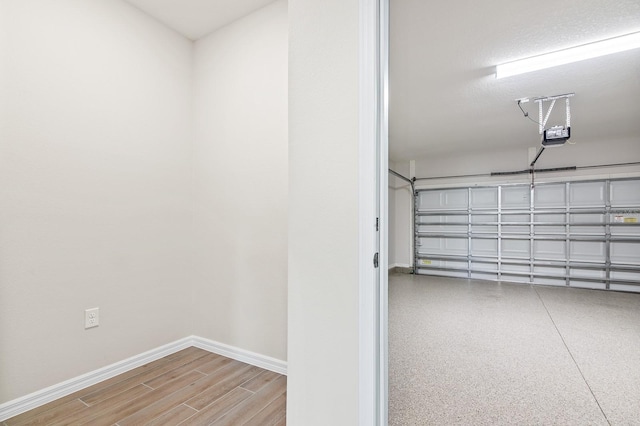 garage with baseboards