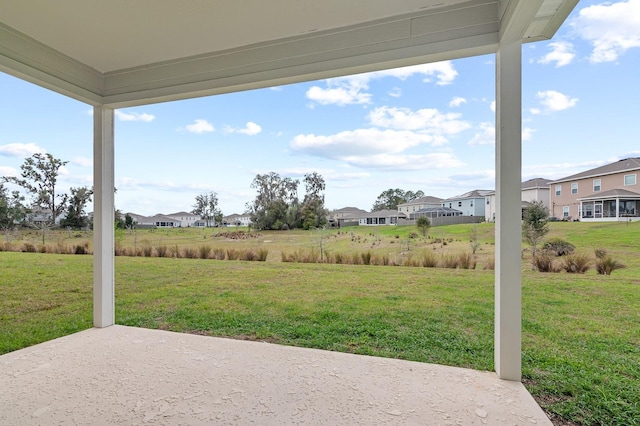 view of yard with a residential view