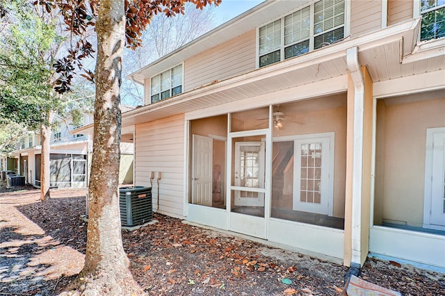 exterior space featuring central AC unit