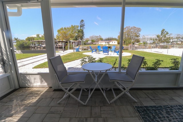 view of sunroom / solarium