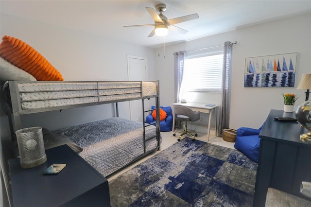 817 Blue Heron Blvd, Ruskin, FL 33570 - bedroom with a desk and ceiling fan
