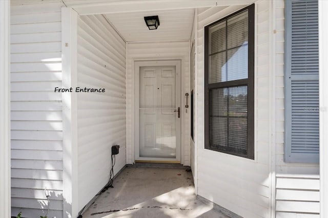 view of doorway to property