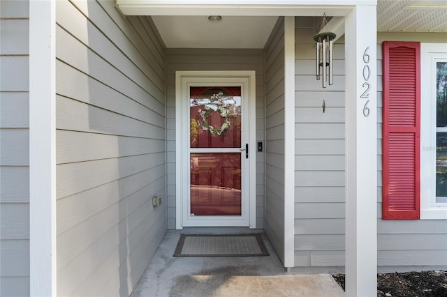 view of doorway to property